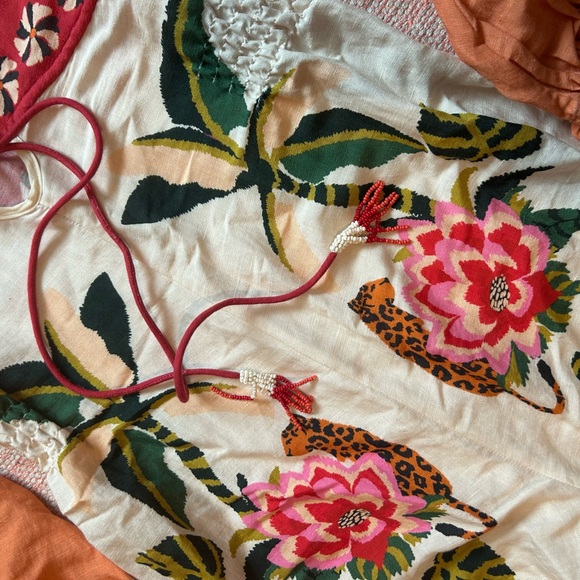 FARM Rio x Anthropologie Floral Long-Sleeve Romper - Picture 6 of 8